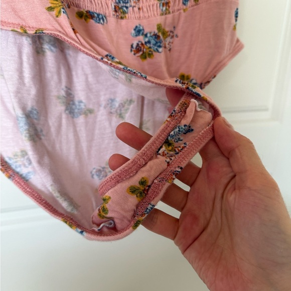 Urban Outfitters Women’s Out From Under Pink Rose Floral Smocked Bodysuit - Picture 10 of 11